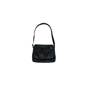 Novin Vintage Black Leather Shoulder Bag